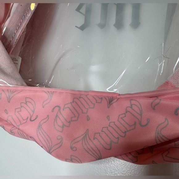 Juicy Couture Pink 2 in 1 Transparent zipper Travel laundry bag & packing cube - Picture 2 of 7